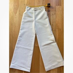 Vintage French Sailor Pants Wide Leg White Perfect 1960s 1970s High Rise XS S